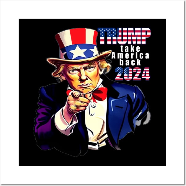 Trump 2024 uncle sam Wall Art by Big Trumpin inc